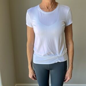 Athleta front twist short sleeve top